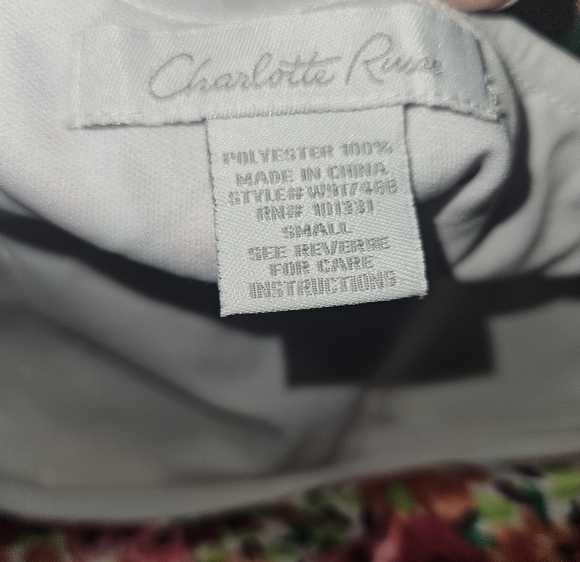 Charlotte Russe Floral Kids Dress - Pink and Green - Picture 6 of 7